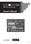 Korg ESX-1 Musical Instrument User Manual
