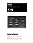 Korg D8 Musical Instrument User Manual