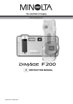 Konica Minolta DiMAGE F200 Digital Camera User Manual
