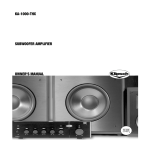 Klipsch KA-1000-THX Speaker User Manual
