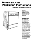 KitchenAid 4171206 Dishwasher User Manual