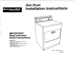KitchenAid 3395322 Clothes Dryer User Manual