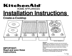 KitchenAid 3182048 Cooktop User Manual