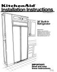 KitchenAid 2000-101 Refrigerator User Manual