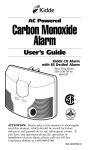 Kidde KN-COB-DP-H) Carbon Monoxide Alarm User Manual