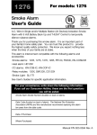 Kidde 1276CA Smoke Alarm User Manual