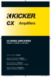 Kicker CX1200.1 Stereo Amplifier User Manual