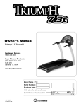 Keys Fitness 7.3t Treadmill User Manual