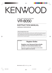 Kenwood VR-8050 Stereo Receiver User Manual