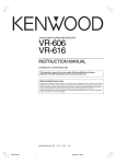 Kenwood VR-606 VR-616 Stereo Receiver User Manual
