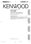 Kenwood VR-509 Stereo System User Manual