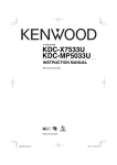 Kenwood UKDC-X7533U Car Stereo System User Manual