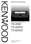 Kenwood TS-2000X Car Stereo System User Manual