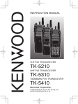 Kenwood TK-5410 Marine Radio User Manual