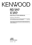 Kenwood RDX-VH7 CD Player User Manual