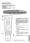 Kenwood RC-R0507 Universal Remote User Manual