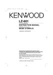 Kenwood LZ-601 Computer Monitor User Manual