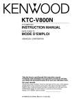Kenwood KTC-V800N Car Stereo System User Manual