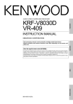 Kenwood KRF-V8030D Stereo Receiver User Manual