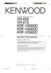 Kenwood KRF-V4060D Stereo Receiver User Manual