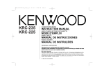 Kenwood KRC-225 Car Stereo System User Manual