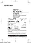 Kenwood KDC-X996 Car Stereo System User Manual