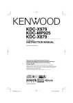 Kenwood KDC-X979 CD Player User Manual