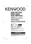 Kenwood KDC-X493 Car Video System User Manual