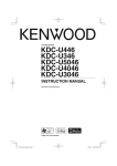 Kenwood KDC-U346 CD Player User Manual