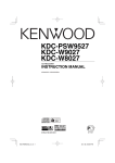 Kenwood KDC-PSW9527 Car Stereo System User Manual