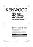 Kenwood KDC-MP635 CD Player User Manual
