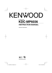 Kenwood KDC-MP6036 Car Stereo System User Manual