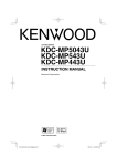 Kenwood KDC-MP443U CD Player User Manual