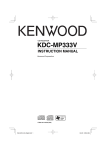 Kenwood KDC-MP333V Car Stereo System User Manual