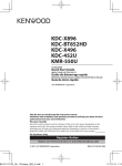 Kenwood KDC-BT852HD Car Stereo System User Manual