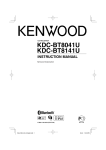 Kenwood KDC-BT8041U CD Player User Manual