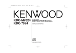 Kenwood KDC-7024 CD Player User Manual