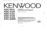 Kenwood KDC-315V Car Stereo System User Manual
