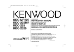Kenwood KDC-2025 Car Stereo System User Manual