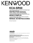 Kenwood KCA-SR50 Satellite Radio User Manual