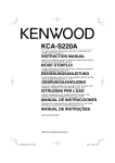 Kenwood KCA-S220A Car Stereo System User Manual