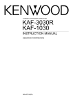 Kenwood KAF-3030R Stereo Amplifier User Manual