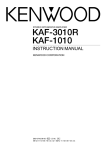 Kenwood KAF-3010R Stereo Amplifier User Manual