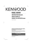 Kenwood KAC-X542 Stereo Amplifier User Manual