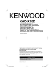 Kenwood KAC-X10D Stereo Amplifier User Manual