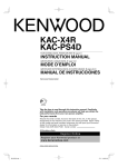 Kenwood KAC-PS4D Stereo Amplifier User Manual