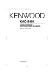Kenwood KAC-9152D Car Stereo System User Manual