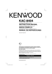 Kenwood KAC-8404 Stereo Amplifier User Manual
