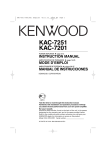 Kenwood KAC-7251/7201 Stereo Amplifier User Manual