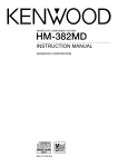 Kenwood HM-382MD Car Stereo System User Manual